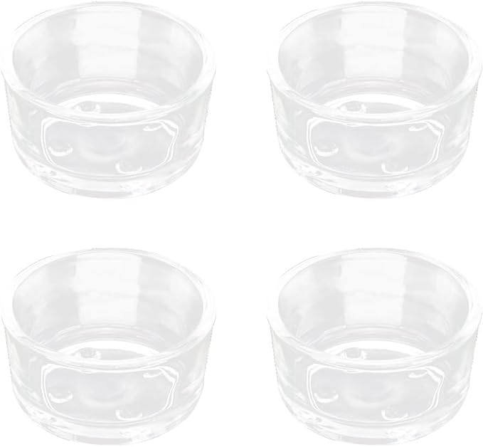 Senzeal 4X Glass Reptile Feeding Dish Food Water Bowl Feeder Bowl Cup Basin Tray Container for Small Pets Reptile Lizard Spider Scorpion Corn Snake Centipede Crickets