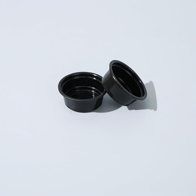 Plastic Gecko Feeding Cups, 0.5 oz Small Terrarium Bowls Reptiles Food Water Feeder Ledge Cups for Lizars,Bearded Dragon,Snake,Frogs (300Pack Black)