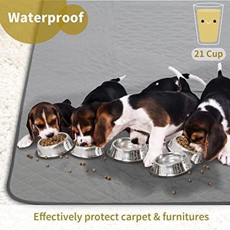 CoolShields Washable Pee Pads for Dogs, 65''Round, Grey, 1 Pack | Ultra-Absorbent, Reusable Waterproof Puppy Training Pad for Crate & Carpet, Fits 32/40/45'' High 8-Panel Playpens.