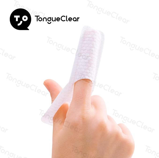 Tongueclear Finger Teeth Wipes for Adults, 60pcs, Oral Brush ups for Teeth Cleaning, Deep Cleaning Teeth Wipes, Gum Cleanning, Teeth Whitening Wipes, Oral mucosa Cleaner, Mint Flavor