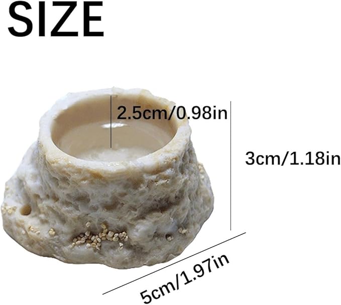 Round Spider Mini Water Bowl Small Mini Resin Dish for Spiders Crawler Feeding Sink Small Water Sink for Reptile