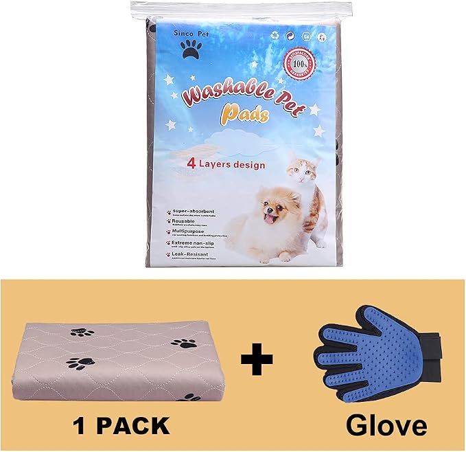 Washable Puppy Pads - Reusable, Super Absorbing, Waterproof, Large Dog Pee Pad for Dog Bed Mat