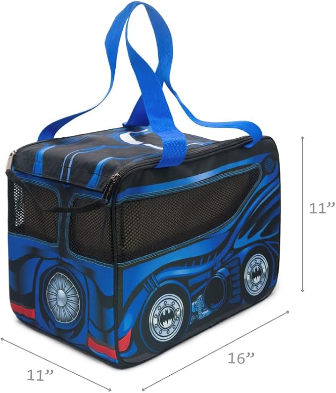 Buckle-Down DC Comics Batman Bag, Pet Carrier, Bat Mobile Car, Polyester Canvas, (IPC-BMIS) 17.5" L x 11.0" W x 12.0" H