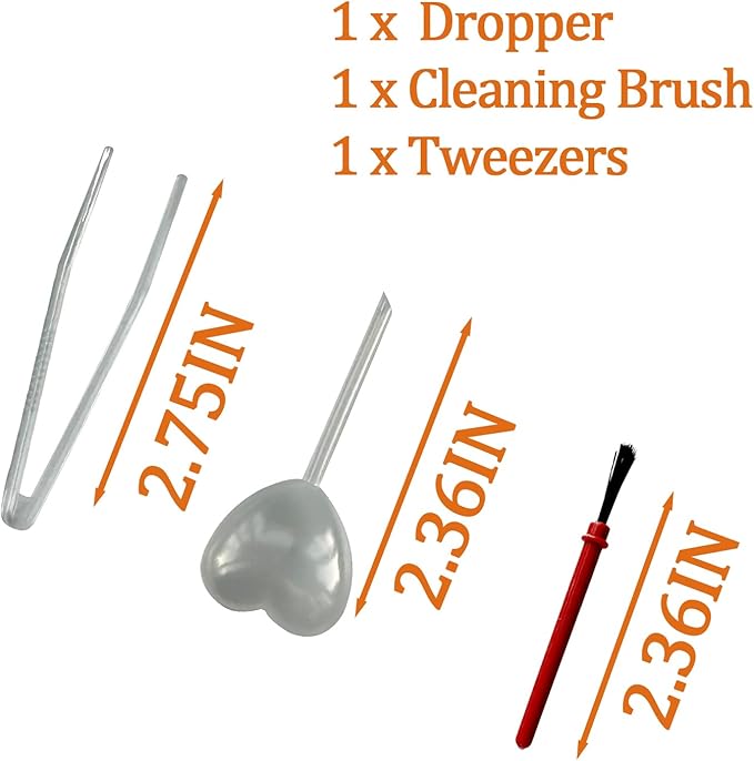 2 PCS Jumping Spider Feeding Dish, Tiny Food Dishes Water Dish with Tweezers,Eyedropper and Cleaning Brush for Jumping Spider, Tarantula and Other Small Pets, Half Round