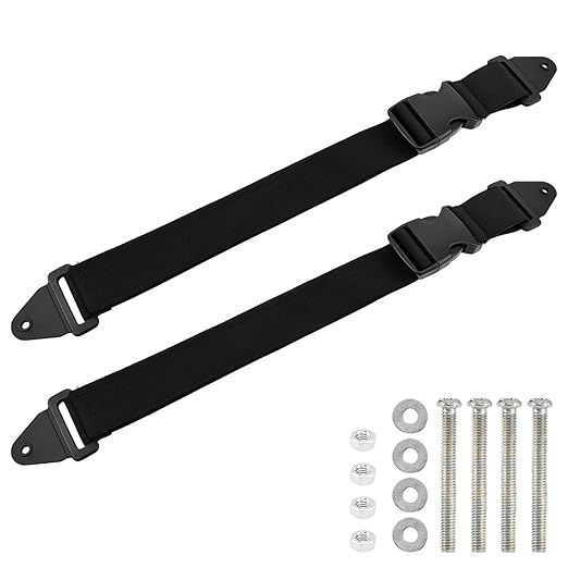 Kakalote 2pcs Adjustable Black Nylon Trash Can Locks, Universal Bear Proof, Easy Installation, Animal Proof, High Compatibility