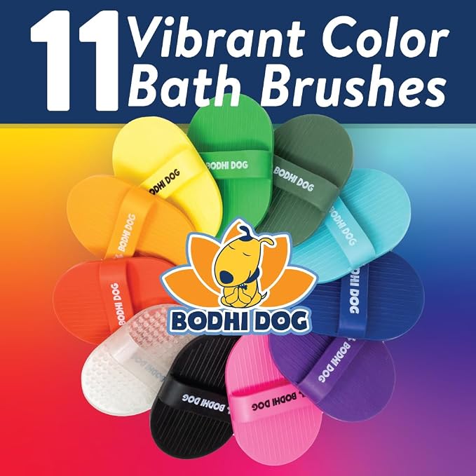 Bodhi Dog Shampoo Brush - Pet Grooming & Bath Supplies for Dogs and Cats - Bath Brush for Long & Short Hair - Premium Scrubber for Shower, Showerhead, Sprayer & Bathing (One Pack, Pink)