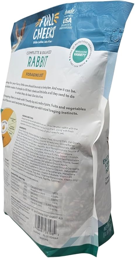 Rabbit Foraging Diet Pellet Food, 4 Pounds