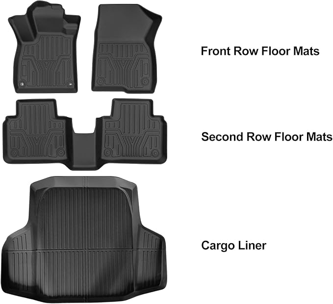 Floor Mats & Trunk Mat Fit for 2018-2022 Honda Accord(Only for Sedan),All Weather Protection TPE, Anti-Slip Floor Mats & Cargo Liner for 2018-2023 Honda Accord Accessories