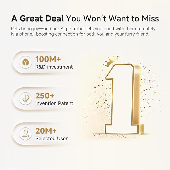 A3 AI Pet Companion Robot Pet Robot Camera Automatic Pet Tracking | Plastic | Pet, Child, Security, Elderly | Auto obstacle avoidance, Auto Recharge | 2K