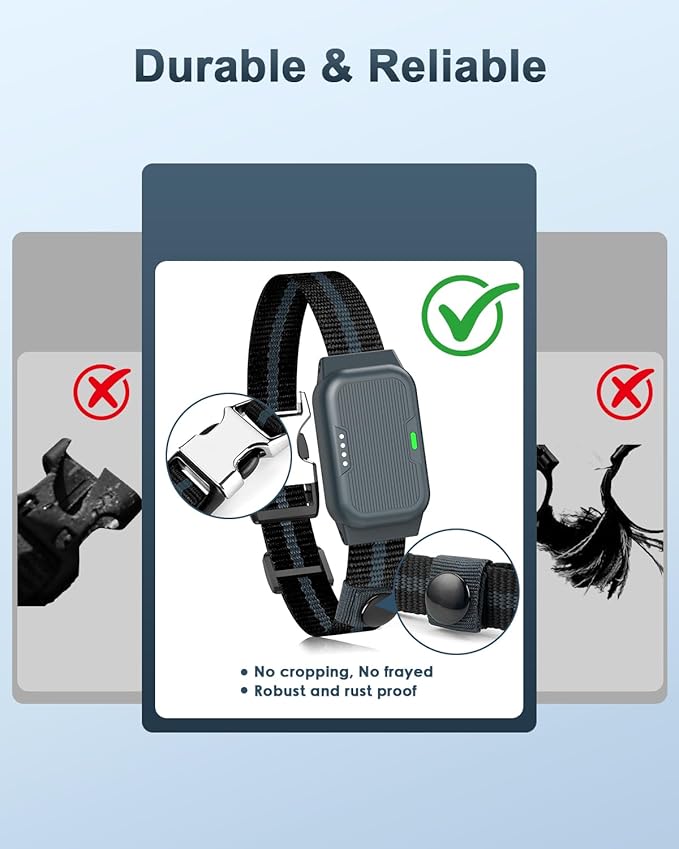 Shock Collar for Dogs, IP67 Waterproof Dog Training Collar with Remote Control, 3 Modes: Beep, Vibration, Safe Static, Rechargeable Adjustable for 15-110lbs Medium Large Dogs