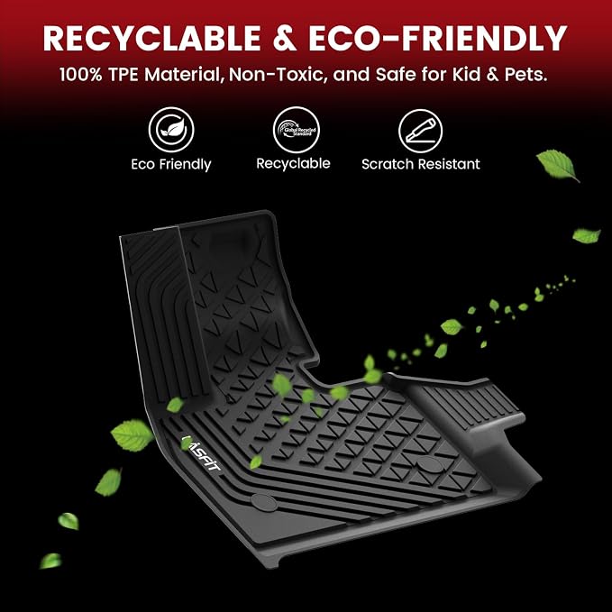LASFIT Floor Mats for BMW IX 2022-2025 2026 xDrive45 xDrive50 xDrive60 M60 M70, All Weather Protection Floor Liners, TPE Car Mat for BMW IX Accessories, Anti-Slip, 1st & 2nd Row, Black