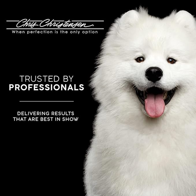 Chris Christensen Karben II Slicker Brush for Dogs, Groom Like a Professional, Ideal For All Coat Types, Remove Shedding Coat, Tangles and Dead Undercoat, 17 mm Stainless Steel Pins, Small