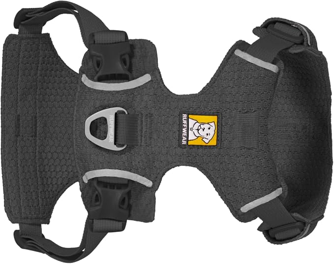 Ruffwear, Front Range Flex Dog Harness, Engineered Knit Construction for Ultimate Fit and Mobility, Lightweight Flexible Everyday Harness with Dual Leash Clips, Basalt Gray, Medium