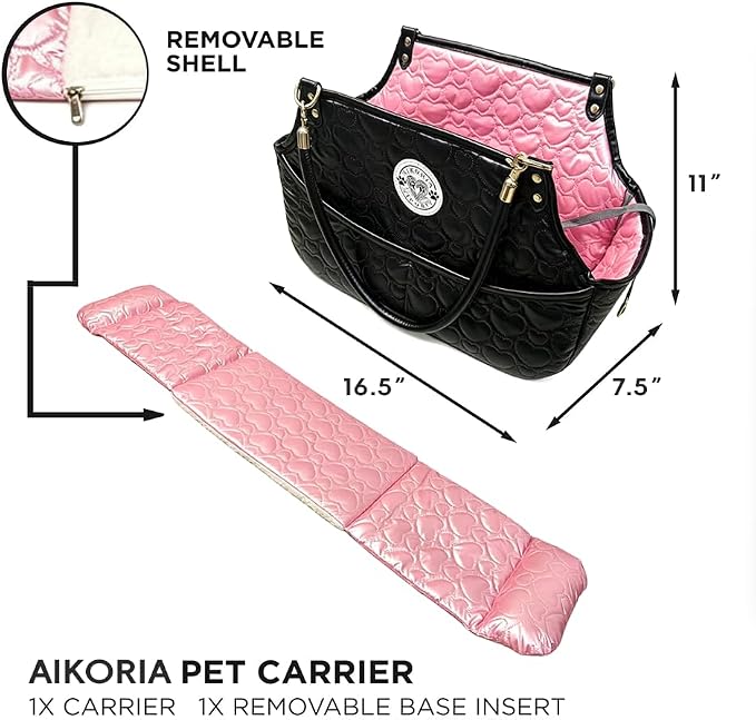 Dog Carriers for Small Dogs, Fashionable Design Puppy Purse - Waterproof and Scratch-Resistant, Soft Fur Pad, Pet Carrying Bag for Daily Use and City Walk and Travel