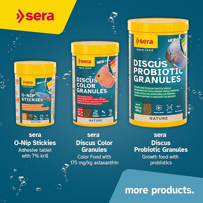 Sera Discus Granules 1000ml (14,8 fl oz) | Main Feed for All Discus & Ornamental Fish | Rich in Aquatic Proteins & Minerals | No Dyes or Preservatives | Boosts Growth