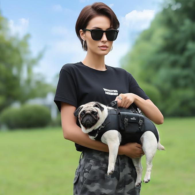 Wakytu Dog Backpack Carrier for Dogs,Dog Lift Harness | Adjustable Padded Breathable Straps for Dogs, Disabled, Joint Injuries, Arthritis,XL