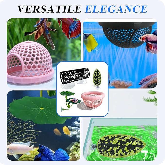 4 Pcs Betta Fish Tank Accessories, Hammock Decorations with Aquarium Decor, Suitable for Betta Fish Toys and Betta Hobbyists