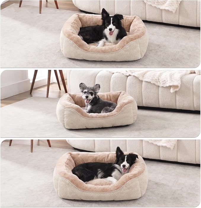 Small Dog Bed for Small Dogs, Orthopedic Warming Soft Calming Sleeping Durable with Anti-Slip Bottom