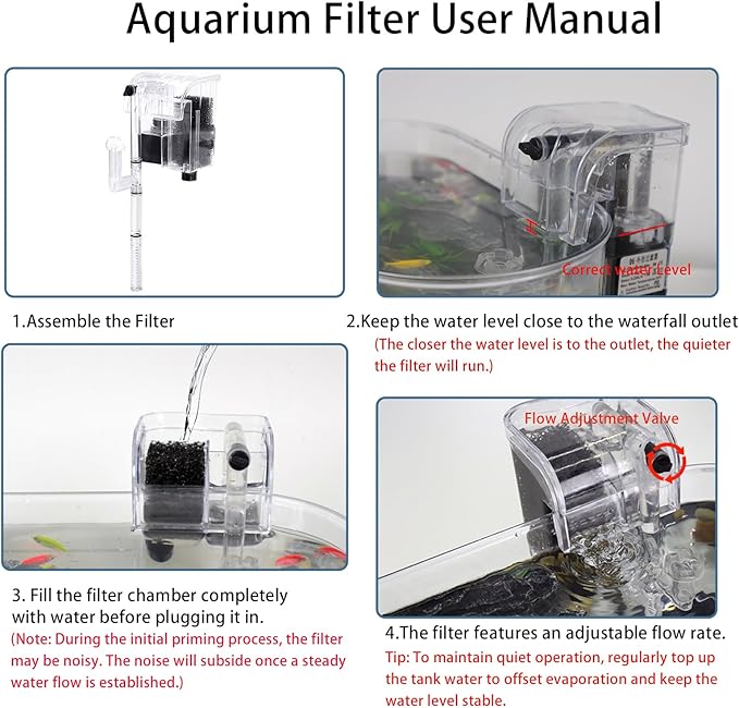2.2 Gallon Fish Tank Kit, Small Aquarium Starter Tank with Filter and Light, Acrylic Nano Desktop Tank with Color-Changing LED & Decor - Complete Starter Kit for Betta Fish Shrimp Guppy Goldfish Beta