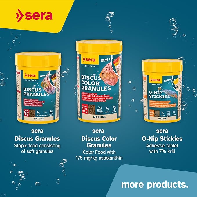sera Discus Prob Granules 4 oz. | Complete Growth Food for Discus Fish | with Probiotics & Astaxanthin | No Dyes & Preservatives Consisting of Soft Granules | Supports Immune System