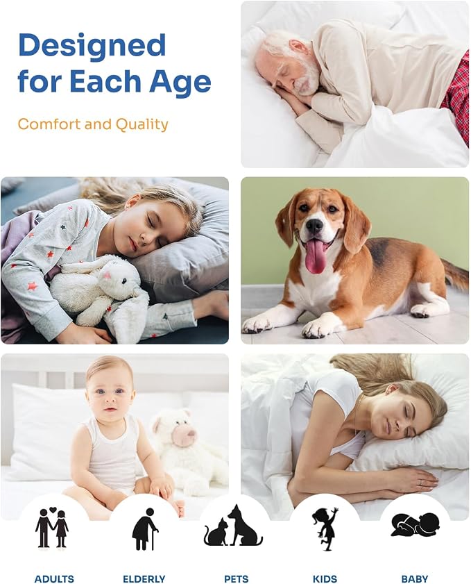 Washable Bed Pads 36" x 52" - 4 Pack, Blue, Waterproof Bed Pads for Incontinence, Bed Wetting Pads for Bed, Sofa, Floor, Resuable Underpads for Adults, Seniors, Pet