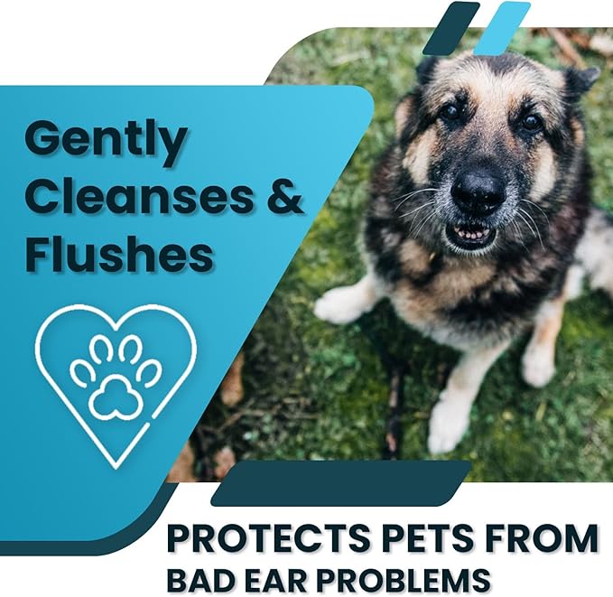 Pet Health Pharma Truseb | Dog Ear Flush Ketoconazole Dog Ear Wash, Cats and Horses, KETOCONAZOL 0.1% Tris Ear Flush for Dogs (12 oz) Made in U.S.A (Ketoconazole Ear Flush, 24 oz)