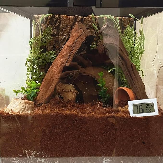 BNOSDM 2PCS Reptile Soil Substrate,Natural Terrarium Bedding,Snake Bedding, Fluffy Reptile Tank Substrate for Tortoise Hermit Crab Tarantulas Lizards