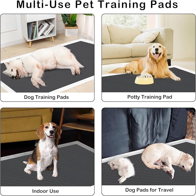 Extra Large 48"x36" 30 Pcs Odor-Control Super Absorbency Charcoal Pee Pads for Dogs,Leak-Proof Pet Training Pee Pads,Thicken Disposable Potty Pads Puppy Training Pads for Cats Rabbits