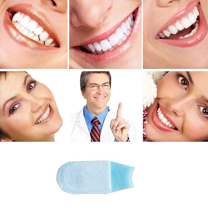 50Pcs Finger Cleaning Teeth Wipes Disposable Non-Woven Fabric Soft Gauze Infant Finger Clean Oral Toothbrushes Whitening