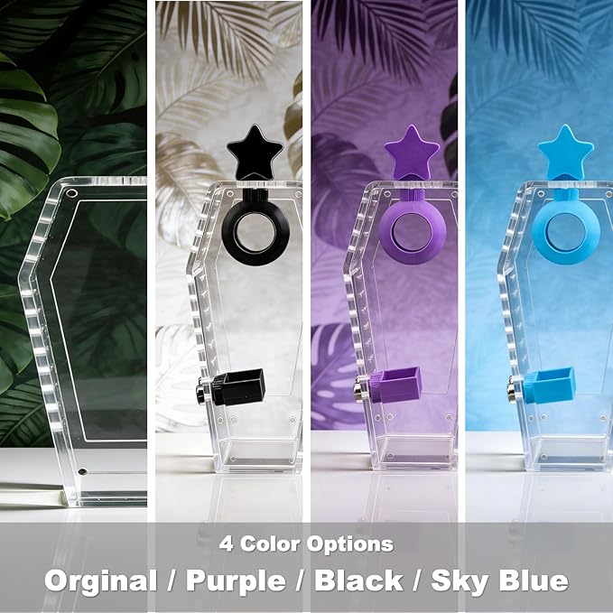 Jumping Spider Enclosure Jumping Spider Enclosure Kit Desktop Habitat Small Reptile Glass Terrarium Insect Accessory Set with Water Container Hiding Area(Black)