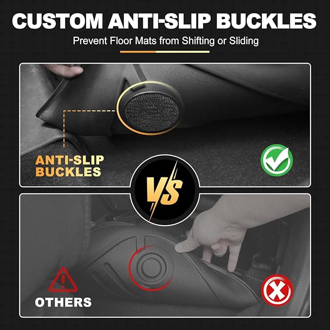 AOMSAZTO Floor Mats Compatible with 2018-2025 2026 Volkswagen Atlas (Not for Cross Sport) 7 Seats - VW Atlas TPE All Weather Protection Floor Mats & 2nd & 3rd Row Backrest Mat & Cargo Liner