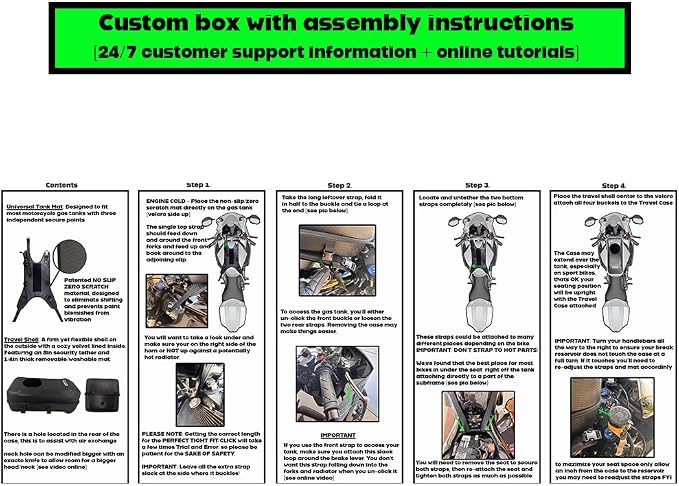 TankMate a Universal Gas Tank Mounted Motorcycle Dog Carrier for Small to Medium Size Dogs, scratchless Non-Slip Design, Waterproof Exterior, Velvet Lined Interior, Safe pet Transport