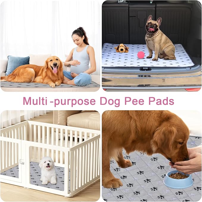 2 Pack 36"x 41" Waterproof Non Slip Wee pad,Reusable Washable Pee Pads for Dogs,Absorbent and Leakproof Training Mats for Potty, Bed, Sofa, Potty Training