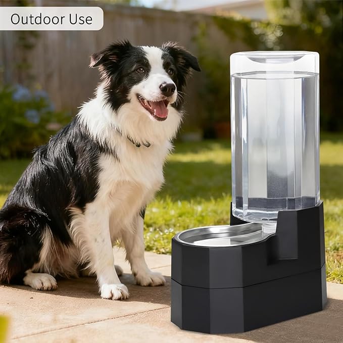 Sfozstra 9L Elevated Dog Water Dispenser: Senior Dog Friendly | 304 Stainless Steel Bowl/Spill Resistant Base/Dishwasher Safe/No Filter Replacement /for Multi-Pet Homes