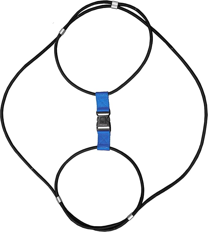 Encased (2 Pack) Trash Can Lock, Bungee Cord Heavy Duty Nylon Large Outdoor Garbage Lid Lock (Fits 30-50 Gallon Cans)