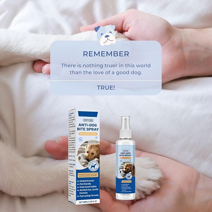 No Chew Spray for Dogs,Bitter Apple Spray for Dogs to Stop Chewing,Can Effectively Protect The Safety of Furniture,Plant,Shoes, Etc,Safe for People and Pets,Alcohol-Free, Indoor/Outdoor Use,100ML