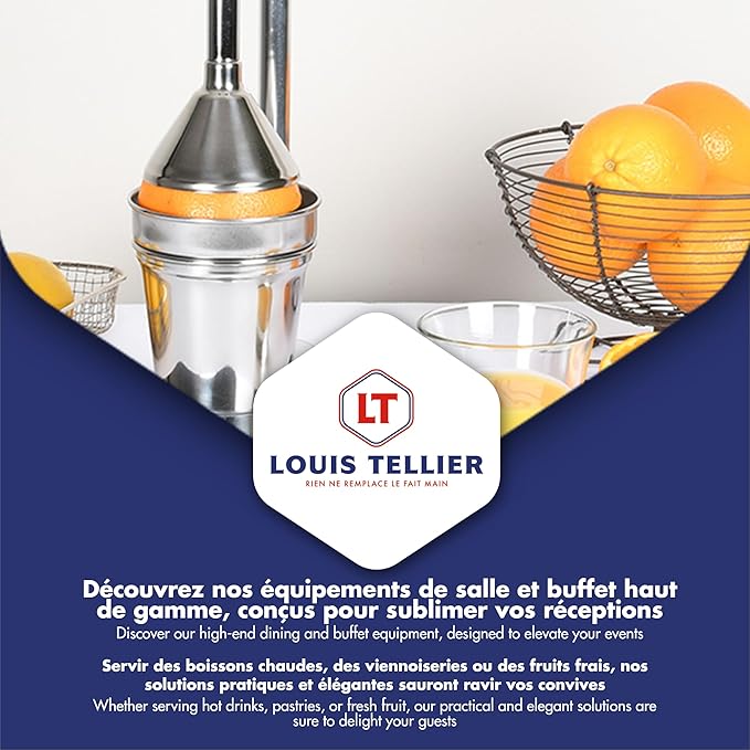Louis Tellier(LT) LT 18-10 Egg Top Cutter N4183 - Stainless Steel Egg Slicer - Hands-Free Operation, Easy Clean