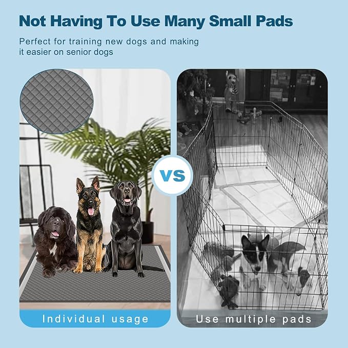 37"x54" Activated Charcoal Dog Pee Pads - 50 Count,Extra Large,Super Absorbent,Leakproof,Long-Lasting Odor Control-Essential pet Training Pads for Large Dogs