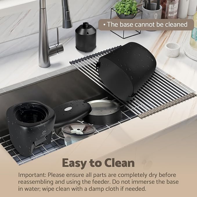 Automatic Cat Feeder, 5G WiFi Auto Cat Food Dispenser with Desiccant Bag, 5L Timed Pet Feeder with Free APP Service, Adjustable Portions Down to 1/12 Cup, Up to 10 Meals Per Day, Dual Power Supply