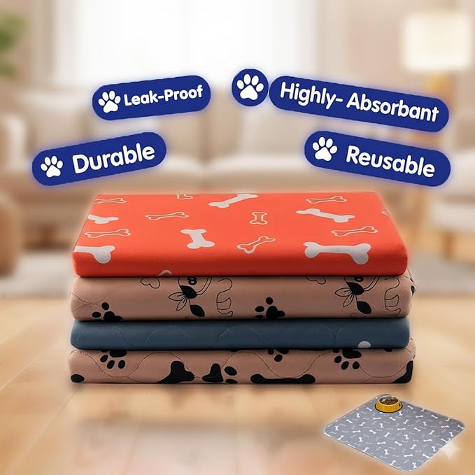 Pee Pads with Pheromones, Elite Pads for Cats, Washable Pee Pads for Dogs, Leak-Proof & Anti-Slip Pet Training Pad for Home & Travel(Gray+Gray, XL:35.4 * 31.5in)