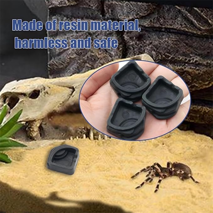 9 Pack Mini Resin Water Bowls - Micro Food/Water Dish for Tarantula, Spider, Millipede, Hermit Crab, Reptiles & Water Bowl(0.39" H)