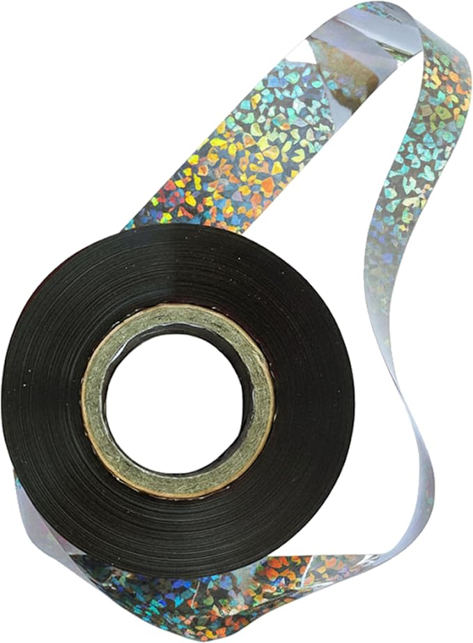 500 Ft Reflective Holographic Bird Tape – Visual and Sound Reflective Ribbon for Outdoor Use in Gardens, Orchards, Vineyards, Trees, and Boats