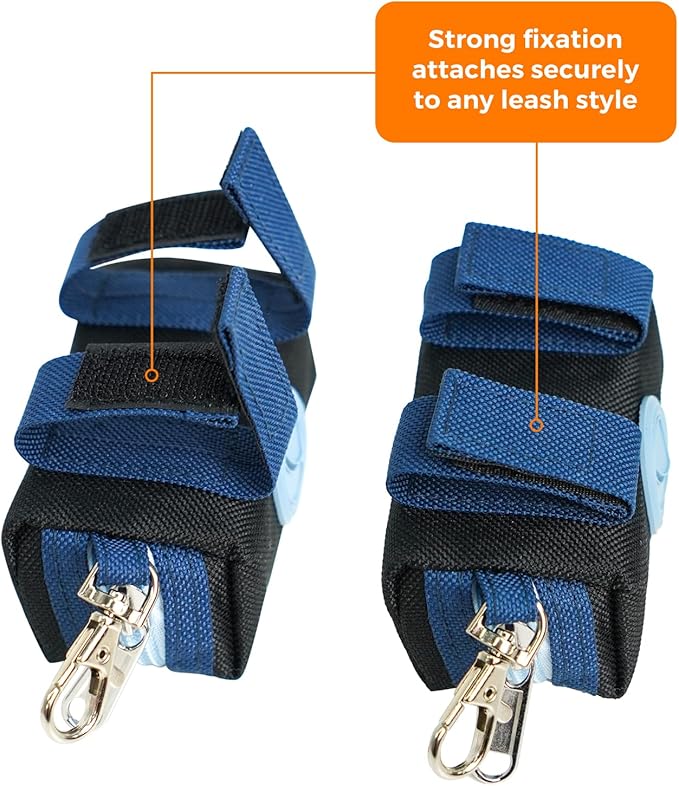 Dog Poop Bag Holder Zippered Pouch, Portable Dog Poop Bag Dispenser with 1 Metal Clip, Fashion Color Matching Canvas Waste Bag Holder for Leashes - Brown & Black