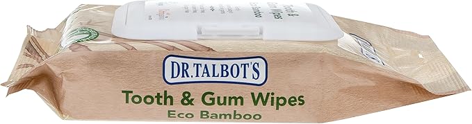 Dr. Talbot's Eco Bamboo Baby Tooth and Gum Wipes Naturally Inspired With Citroganix, 1-pack, 48 count