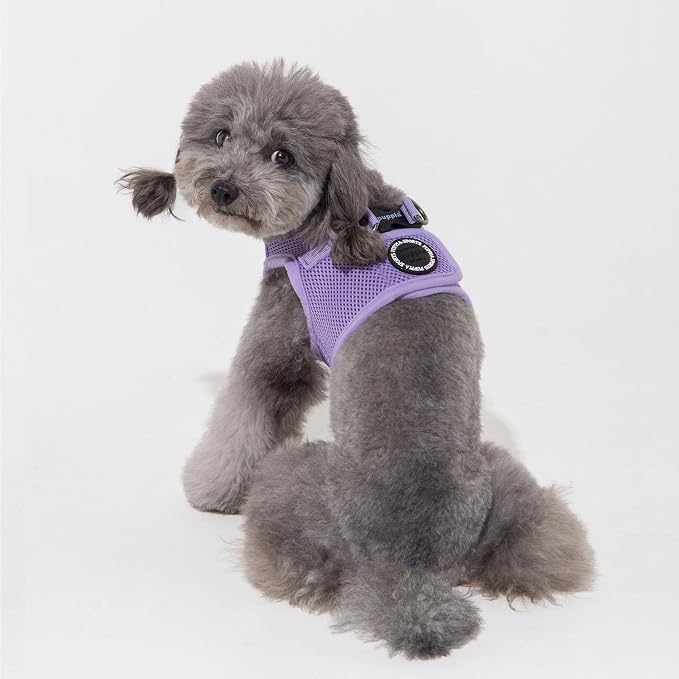 Puppia Soft Vest Dog Harness Step-in Padded Mesh No Choke No Pull Comfortable Walking Running Training for Small Medium Large Dogs, Violet, Small