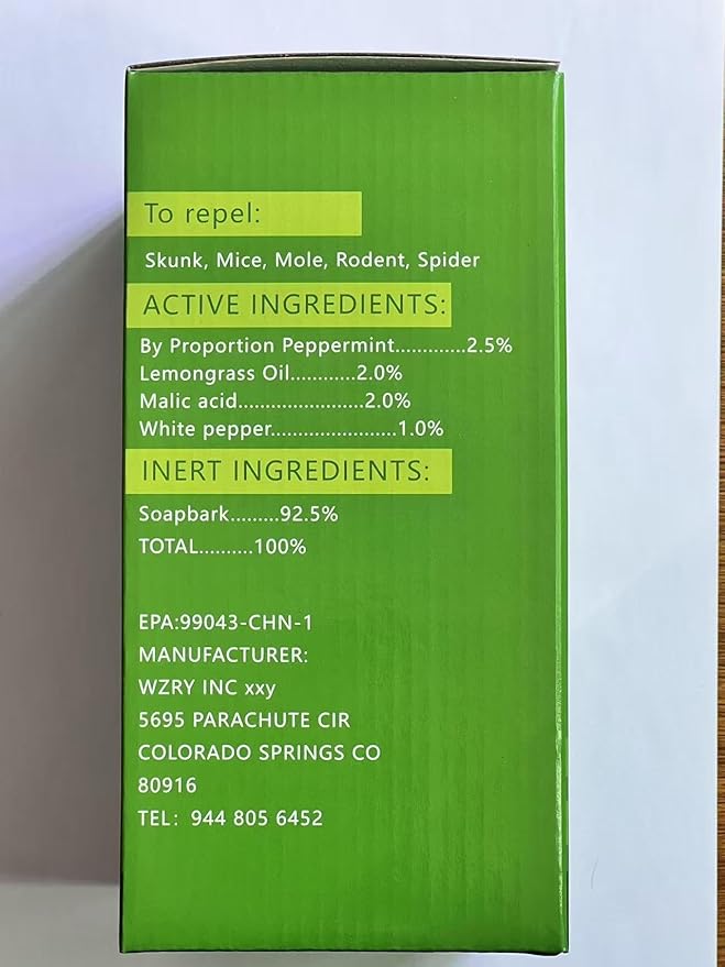 36 Pack Peppermint Skunk Repellent, Natural Raccoon Repellent Keep Skunks Out from Outdoor Yard Under House Attic Garden, Long-Lasting Protection, Safe for Dogs and Children, Green