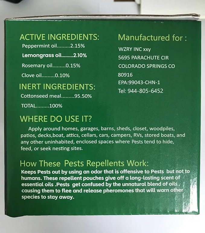 12 Pack Bat and Bird Repellent, Natural Peppermint Oil Eagle Repellent for Attic Indoor Outdoor Patio Garden Porch, Pet and Family Safe, Ready to Use