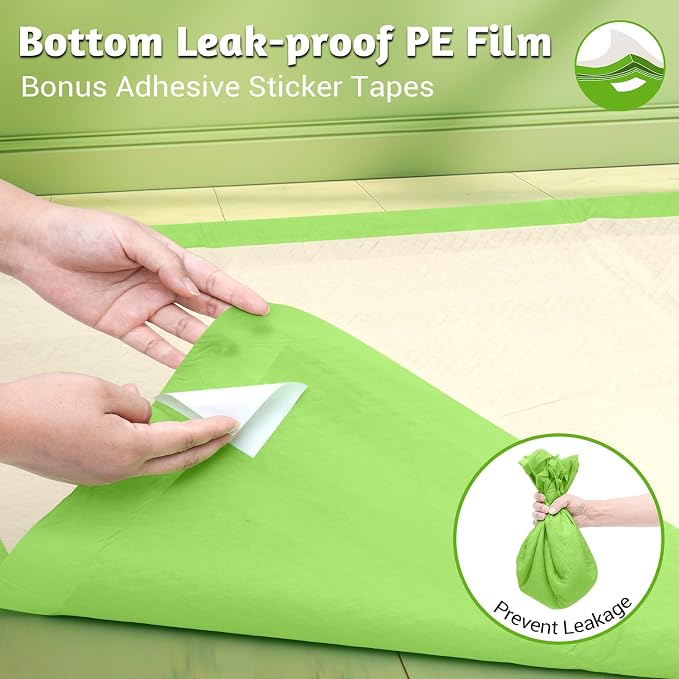 MIZOK Bamboo Dog Pee Pads Highly Absorbent No Leak XXL 36x36in 30Ct | Thick Bamboo Fibers Instantly Absorb Liquid and Neutralize Bad Odors Keeping Your Indoor Living Space Clean and Leak Proof