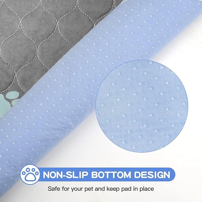 Aitmexcn Washable Pee Pads for Dogs, 2 Reusable Puppy Pads, 18'' x 24'' | Highly Absorbent, Waterproof Layer, Machine Washable, Non-Slip Bottom, For Puppies and Small Dogs