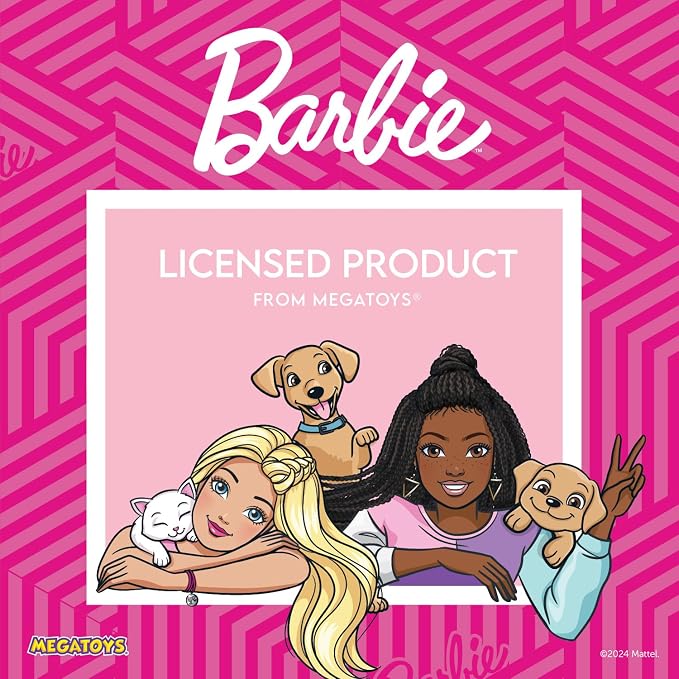 Barbie Plush Car Pet Bed- Themed Plush Pink Pet Bed for Dogs and Cats – Soft and Cozy Pet Bed with Barbie Pillow and Car Design